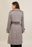 Check Longline Trench Coat