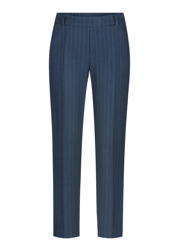 Fluor Navy Pinstripe Trousers
