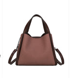 Brown Textured Tote Bag