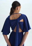 Kameya Blue Backless Tie Detail Dress