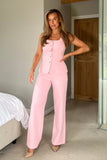 Jamie Square Neckline Waistcoat Pink