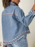 Daisy Embroidered Denim Jacket
