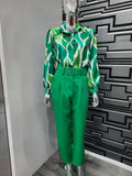 Green Belted Trouser