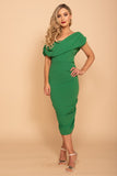 Janus Crepe Dress - Green