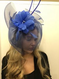 Colbalt Blue Fascinator with Net