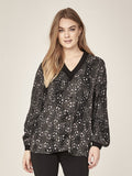 ILIA PATTERNED BLOUSE ANTHRACITE GREY MIX