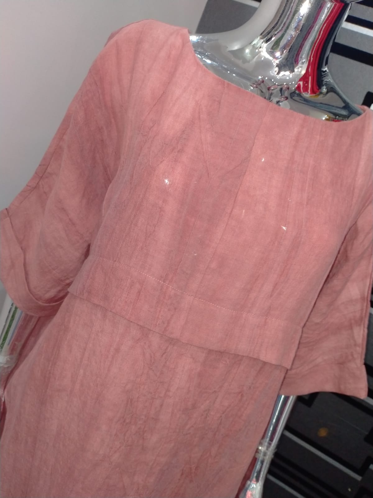 Rose Pink Linen Dress – L's Boutique Magherafelt