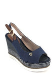 Julia Wedges in Navy Blue