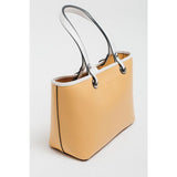 Yellow Shoulder Bag with White Detail and Straps