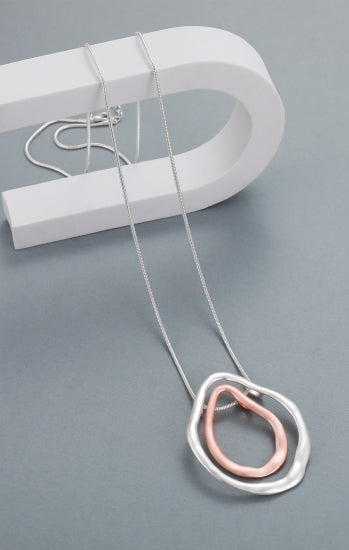 Silver/Rose Gold loop Necklace
