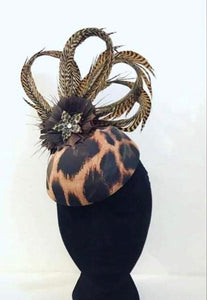 Leopard print Fascinator