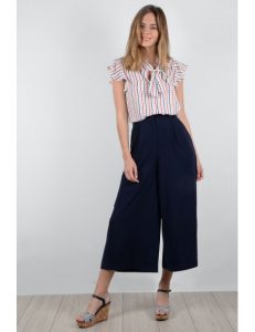 Wide Leg Culotte Trouser